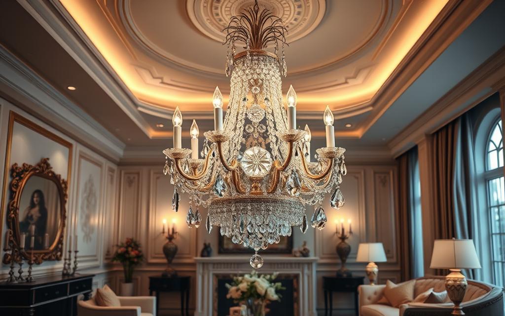 elegancki żyrandol do salonu
